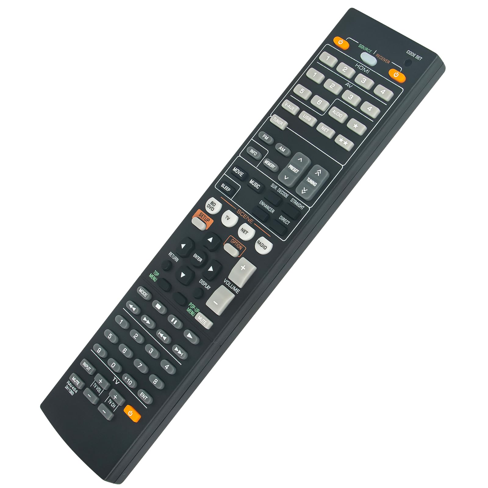 YAMAHA RX-V377 AVレシーバー リモコン未使用新品 Amazon | RAV464-ZA11360 ユニバーサル交換用リモコン ヤマハ RX-V377